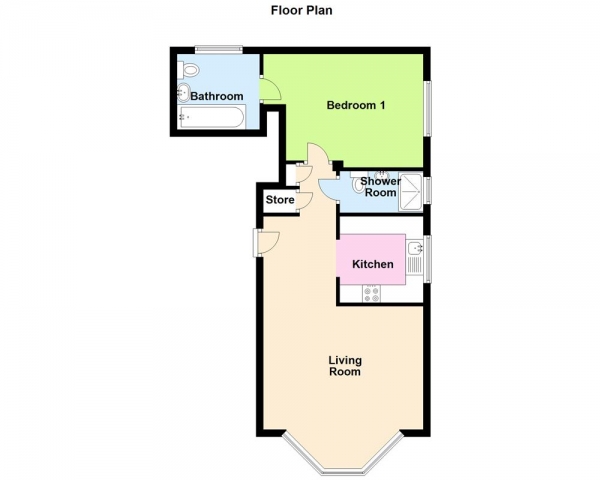 Floor Plan Image for 1 Bedroom Apartment for Sale in Birmingham Road, Sutton Coldfield, B72 1DD