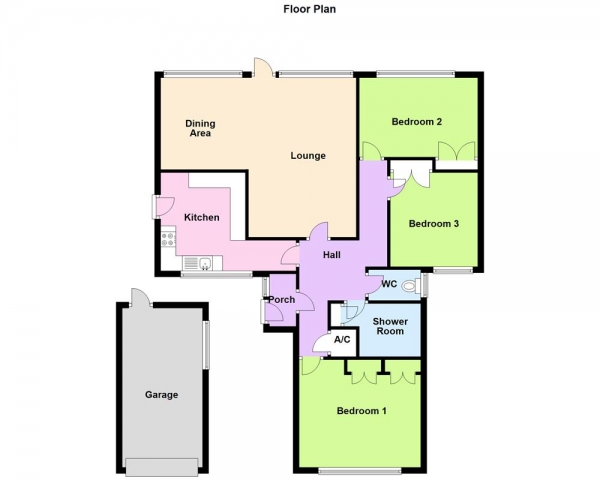 Floor Plan Image for 3 Bedroom Detached Bungalow for Sale in Rushbrooke Drive, Sutton Coldfield, B73 6QS