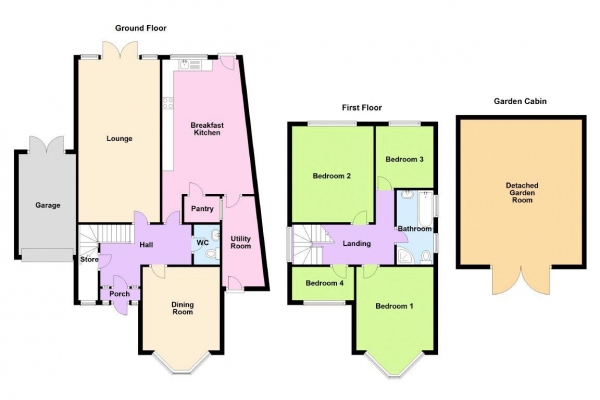 Floor Plan Image for 4 Bedroom Detached House for Sale in Carnwath Road, Sutton Coldfield, B73 6JP