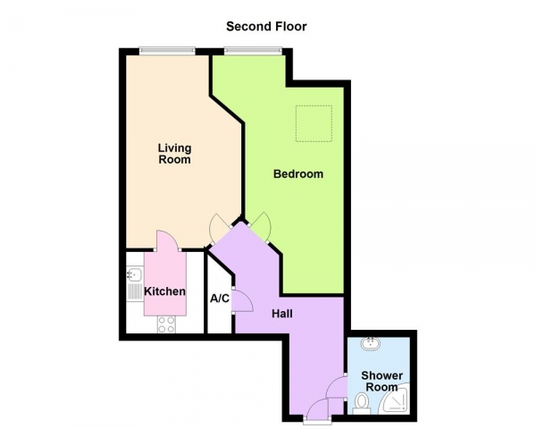 Floor Plan for 1 Bedroom Retirement Property for Sale in Church Road, Sutton Coldfield, B73 5GB, B73, 5GB - OIRO &pound115,000