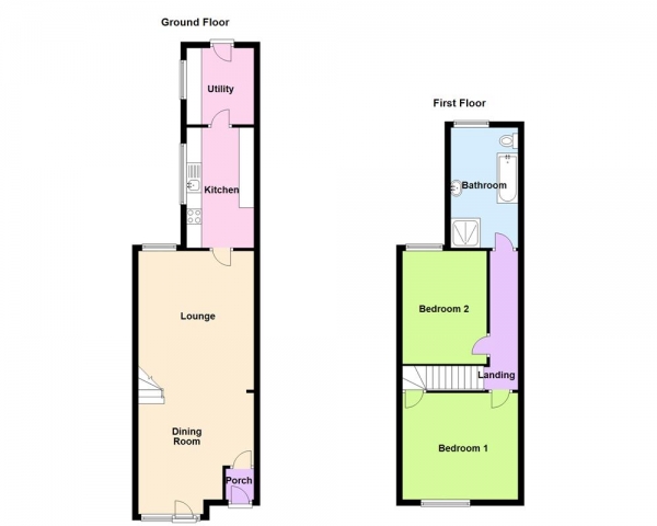 Floor Plan Image for 2 Bedroom Terraced House for Sale in College Road, Sutton Coldfield, B73 5DJ