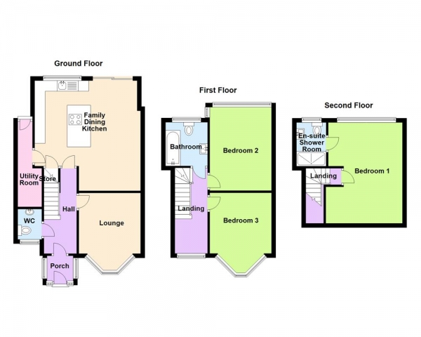 Floor Plan Image for 3 Bedroom Semi-Detached House for Sale in Elizabeth Road, Sutton Coldfield, B73 5AP