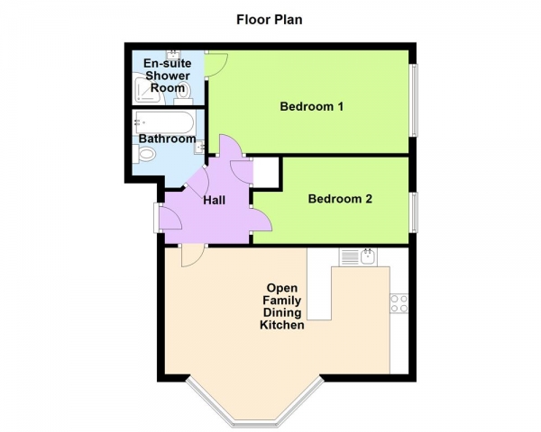 Floor Plan Image for 2 Bedroom Apartment for Sale in Birmingham Road, Sutton Coldfield, B72 1DP