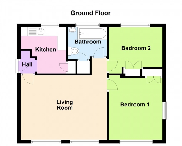 Floor Plan Image for 2 Bedroom Apartment for Sale in Highbridge Road, Sutton Coldfield, B73 5QS