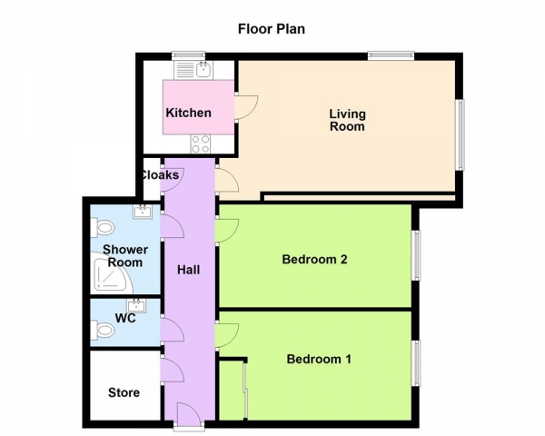 Floor Plan Image for 2 Bedroom Retirement Property for Sale in Church Road, Sutton Coldfield, B73 5GB