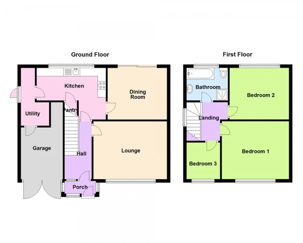 Floor Plan Image for 3 Bedroom Semi-Detached House for Sale in Wakefield Close, Sutton Coldfield, B73 5UT