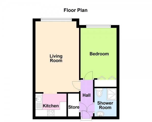 Floor Plan Image for 1 Bedroom Apartment for Sale in Midland Drive, Sutton Coldfield, B72 1TU