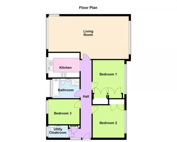 Floor Plan Image for 3 Bedroom Apartment for Sale in Monmouth Drive, Sutton Coldfield, B73 6JG