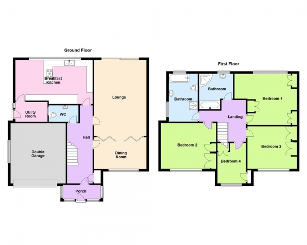 Floor Plan Image for 4 Bedroom Detached House for Sale in Kempson Avenue, West Midlands, B72 1HQ