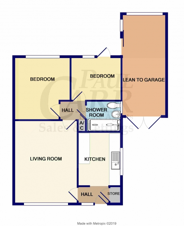 Floor Plan for 2 Bedroom Retirement Property for Sale in Goldeslie Close, Sutton Coldfield, B73 5PS, Sutton Coldfield, B73, 5PS -  &pound225,000