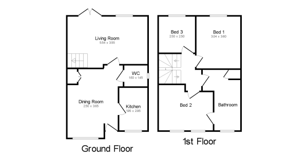 Floor Plan Image for 3 Bedroom Detached House for Sale in Bloomery Way, Clay Cross, Chesterfield