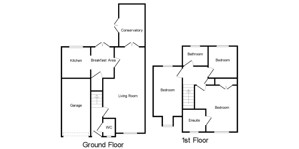 Floor Plan Image for 3 Bedroom Detached House for Sale in Upper Croft, Danesmoor