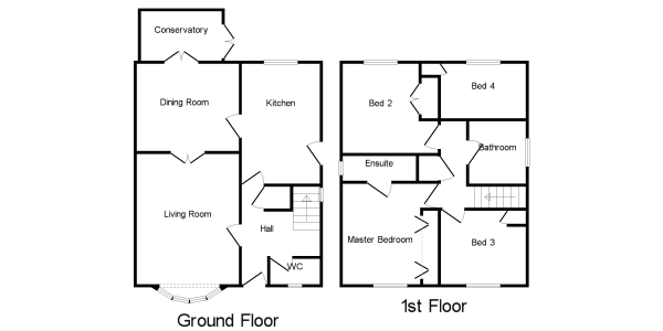 Floor Plan Image for 4 Bedroom Detached House for Sale in Elvaston Road, North Wingfield