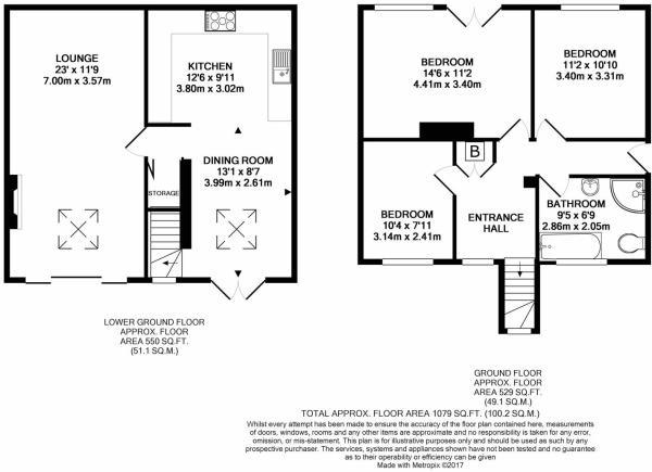 Floor Plan Image for 3 Bedroom Detached House for Sale in Gallery Lane, Holymoorside