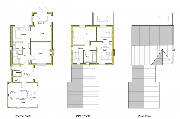 Floor Plan Image for 3 Bedroom Detached House for Sale in Sutton Lane, Sutton Scarsdale