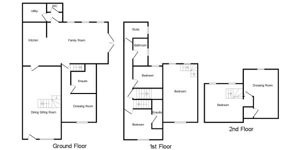 Floor Plan Image for 4 Bedroom Semi-Detached House for Sale in The Cliff, Matlock