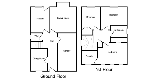 Floor Plan for 3 Bedroom Detached House for Sale in Long Field Grange, Upper Newbold, Chesterfield, S41, 8WY -  &pound250,000