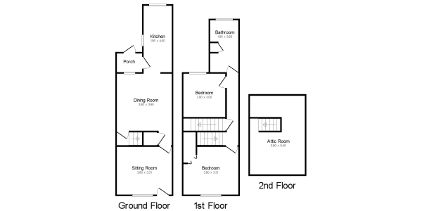 Floor Plan Image for 2 Bedroom Terraced House for Sale in Williamthorpe Road, North Wingfield