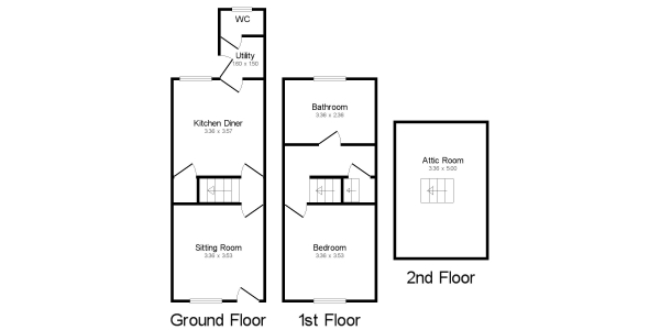 Floor Plan Image for 1 Bedroom Terraced House for Sale in North Street, South Normanton