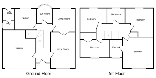 Floor Plan Image for 4 Bedroom Detached House for Sale in Newlyn Drive, South Normanton, Alfreton