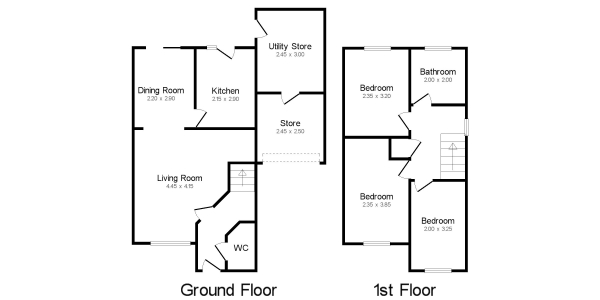 Floor Plan Image for 3 Bedroom Detached House for Sale in Rose Garth Close, Spital, Chesterfield