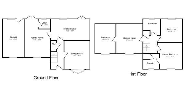 Floor Plan Image for 3 Bedroom Detached House for Sale in Little Breck, South Normanton