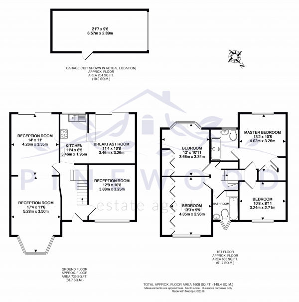 Floor Plan Image for 4 Bedroom End of Terrace House for Sale in Tudor Drive, Kingston Upon Thames