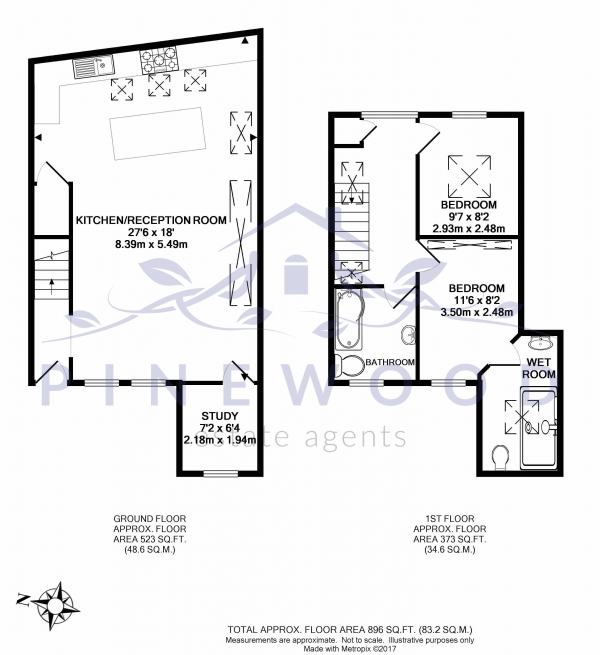 Floor Plan Image for 3 Bedroom Detached House to Rent in Richmond Road, Kingston Upon Thames