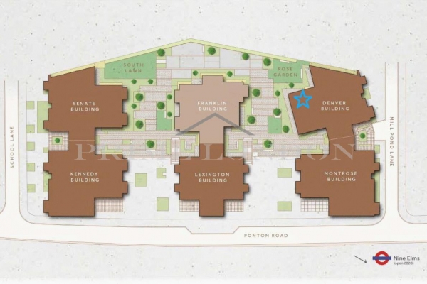 Floor Plan Image for 2 Bedroom Apartment for Sale in Denver House, Lexington Gardens, The Residence