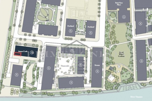 Floor Plan Image for 2 Bedroom Apartment for Sale in James Cook Building, Royal Wharf, London