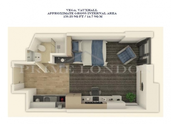 Floor Plan Image for Apartment to Rent in VEGA, Vauxhall, London