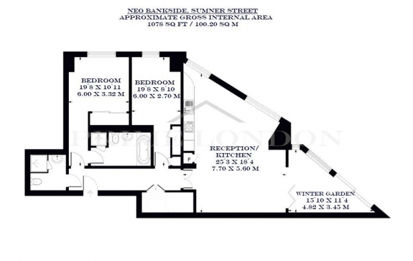 Floor Plan Image for 2 Bedroom Apartment for Sale in NEO Bankside, Sumner Street, Bankside