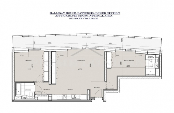 Floor Plan Image for 2 Bedroom Apartment for Sale in Halliday House, Battersea Power Station, London