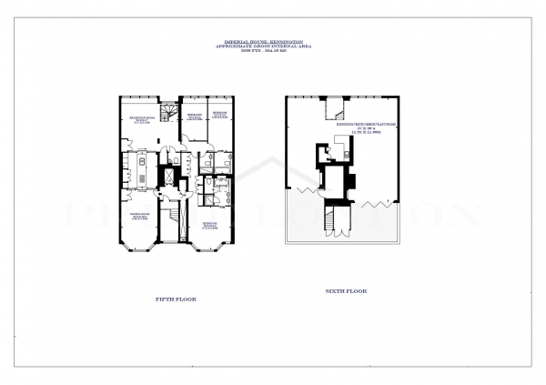 Floor Plan Image for 3 Bedroom Penthouse to Rent in Imperial House, 11-13 Young Street, Kensington