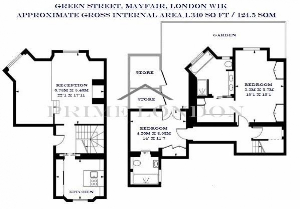 Floor Plan Image for 2 Bedroom Apartment to Rent in Green Street, Mayfair, London