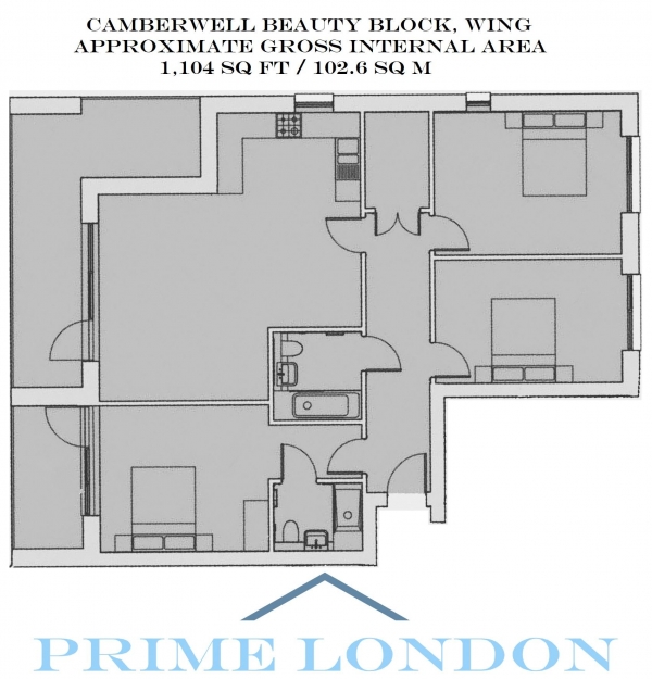 Floor Plan Image for 3 Bedroom Apartment for Sale in Emperor Apartments, Scena Way, Camberwell