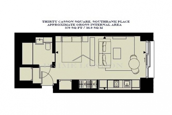 Floor Plan Image for Apartment to Rent in Thirty Casson Square, Southbank Place, Waterloo