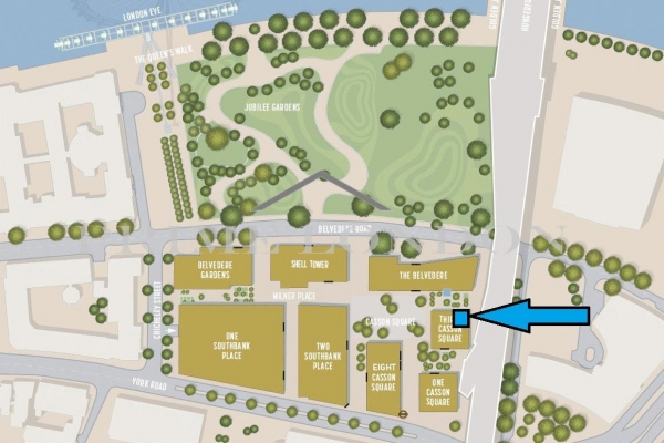 Floor Plan Image for 1 Bedroom Apartment to Rent in Thirty Casson Square, Southbank Place, London