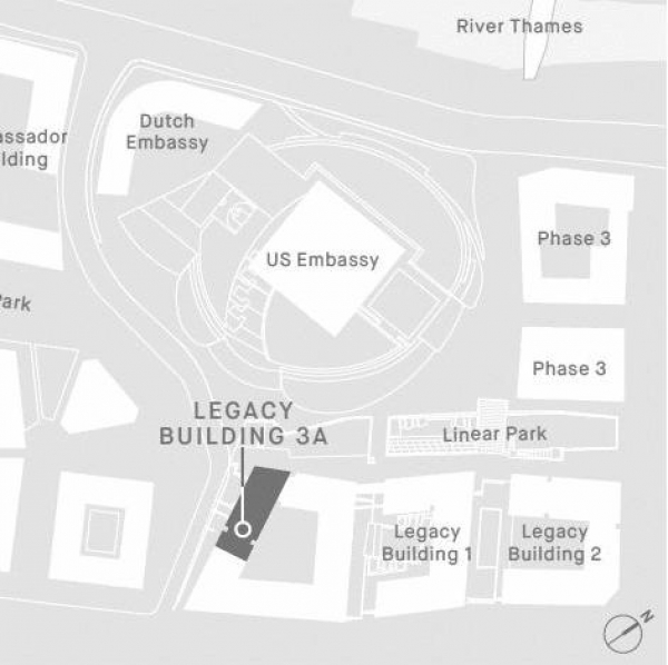 Floor Plan Image for 1 Bedroom Apartment to Rent in Legacy Building, Embassy Gardens, Nine Elms