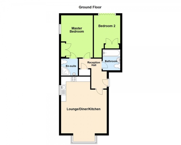 Floor Plan Image for 2 Bedroom Apartment for Sale in Anvil Place, Springfield Road, Sutton Coldfield