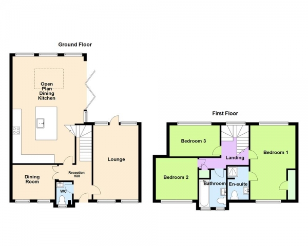 Floor Plan Image for 3 Bedroom Detached House for Sale in Oak Way, Sutton Coldfield, B76 2PG