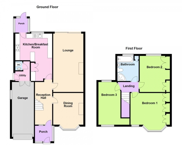 Floor Plan Image for 3 Bedroom Semi-Detached House for Sale in Walmley Ash Road, Sutton Coldfield, B76 1JB