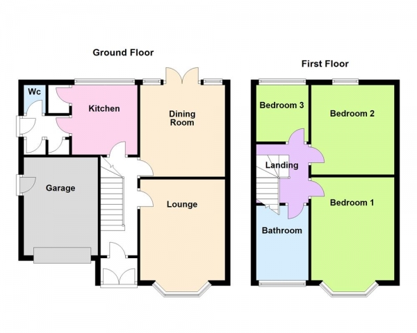 Floor Plan Image for 3 Bedroom Semi-Detached House for Sale in Ashford Drive, Sutton Coldfield B76 1EN