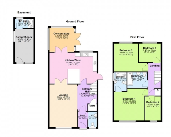 Floor Plan for 4 Bedroom Detached House for Sale in Chester Road, Birmingham, B24 0SA, Erdington, B24, 0SA - Offers in Excess of &pound375,000