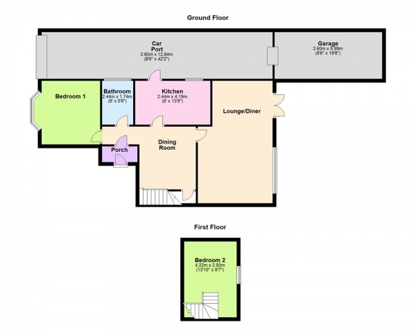 Floor Plan Image for 2 Bedroom Semi-Detached Bungalow for Sale in Whitehouse Crescent, Sutton Coldfield B75 6ER