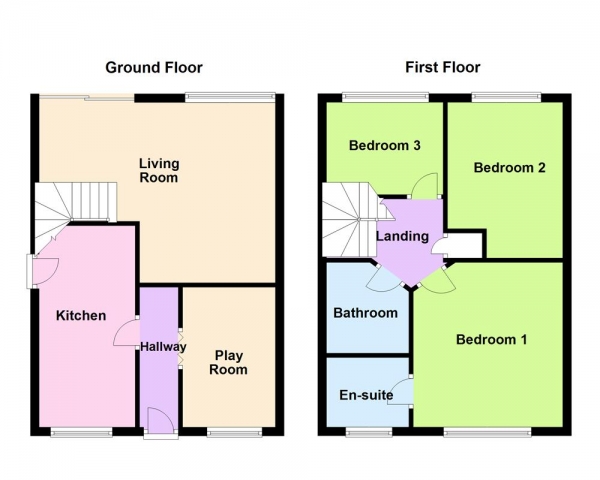 Floor Plan Image for 3 Bedroom Semi-Detached House for Sale in Kimble Grove, Birmingham, B24 0RW