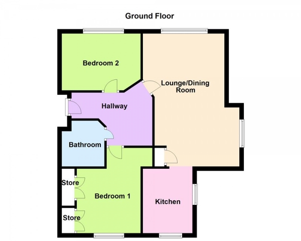 Floor Plan Image for 2 Bedroom Apartment for Sale in Montgomery House, Gunner Grove, Sutton Coldfield B75 7HE