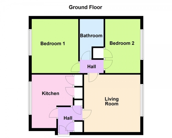 Floor Plan Image for 2 Bedroom Apartment for Sale in Trident Close, Sutton Coldfield, B76 1LF