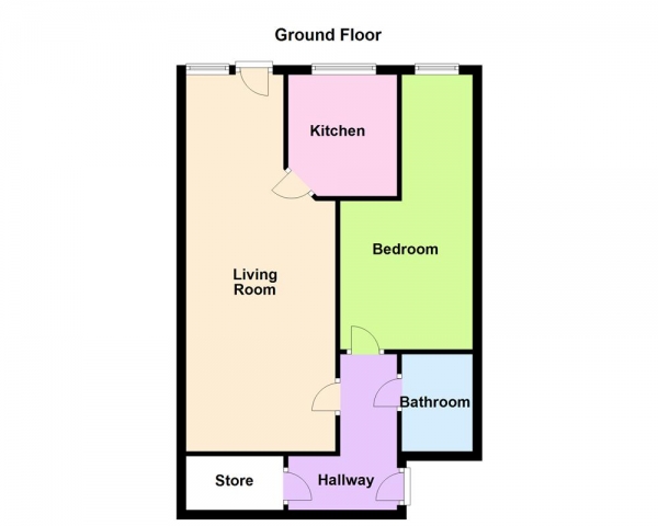 Floor Plan Image for 1 Bedroom Retirement Property for Sale in New Hall Lodge, Reddicap Heath Road, Sutton Coldfield, B75 7DW