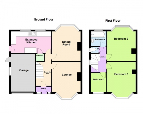 Floor Plan Image for 3 Bedroom Semi-Detached House for Sale in Windyridge Road, Sutton Coldfield, B76 1HA